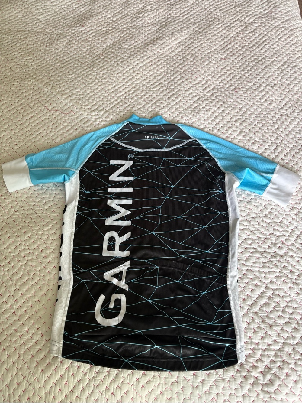 🚴🚴Garmin Light Blue & Black Cycling Jersey Medium - Picture 6 of 11